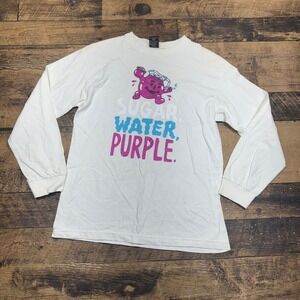 Skate Mental‎ Graphic Tee Long Sleeve Purple Kool-Aid White T-Shirt M